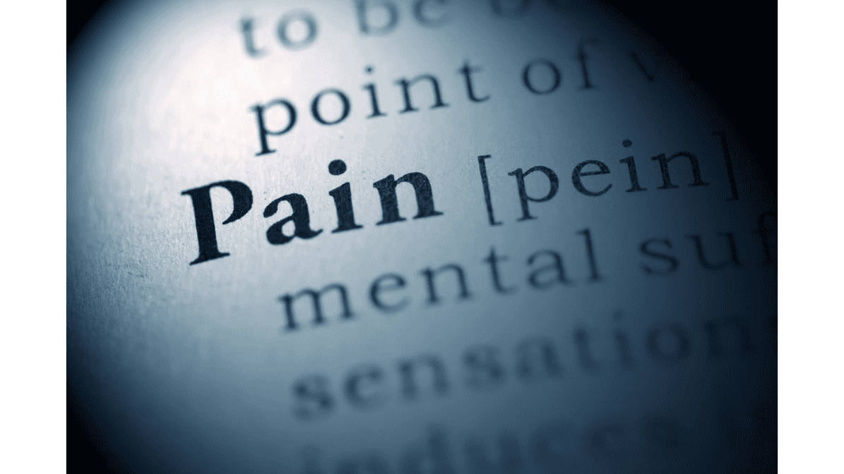 Dictionary definition of pain highlighting different perspectives on understanding chronic pain